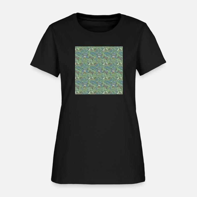 Illustration floral green fabric pattern