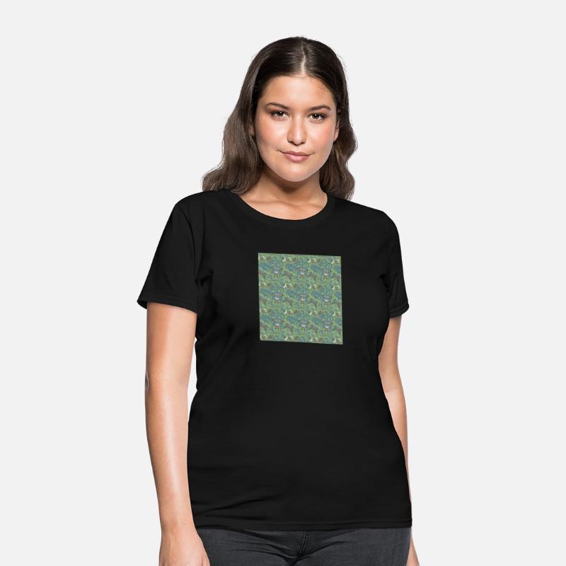 Illustration floral green fabric pattern