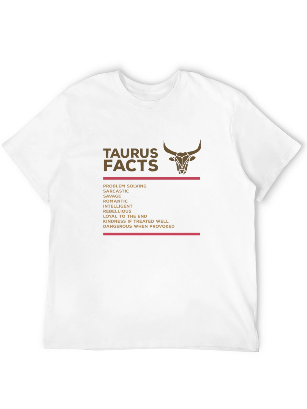 Taurus Facts Graphic Tee - Zodiac Sign T-Shirt