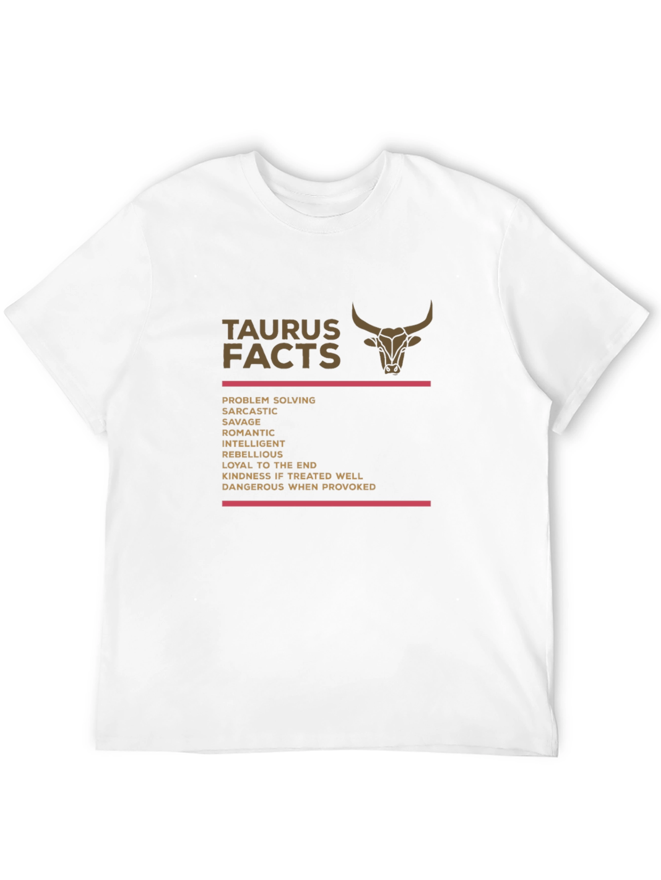 Taurus Facts Graphic Tee - Zodiac Sign T-Shirt