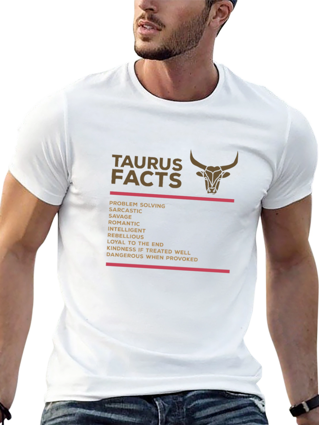 Taurus Facts Graphic Tee - Zodiac Sign T-Shirt