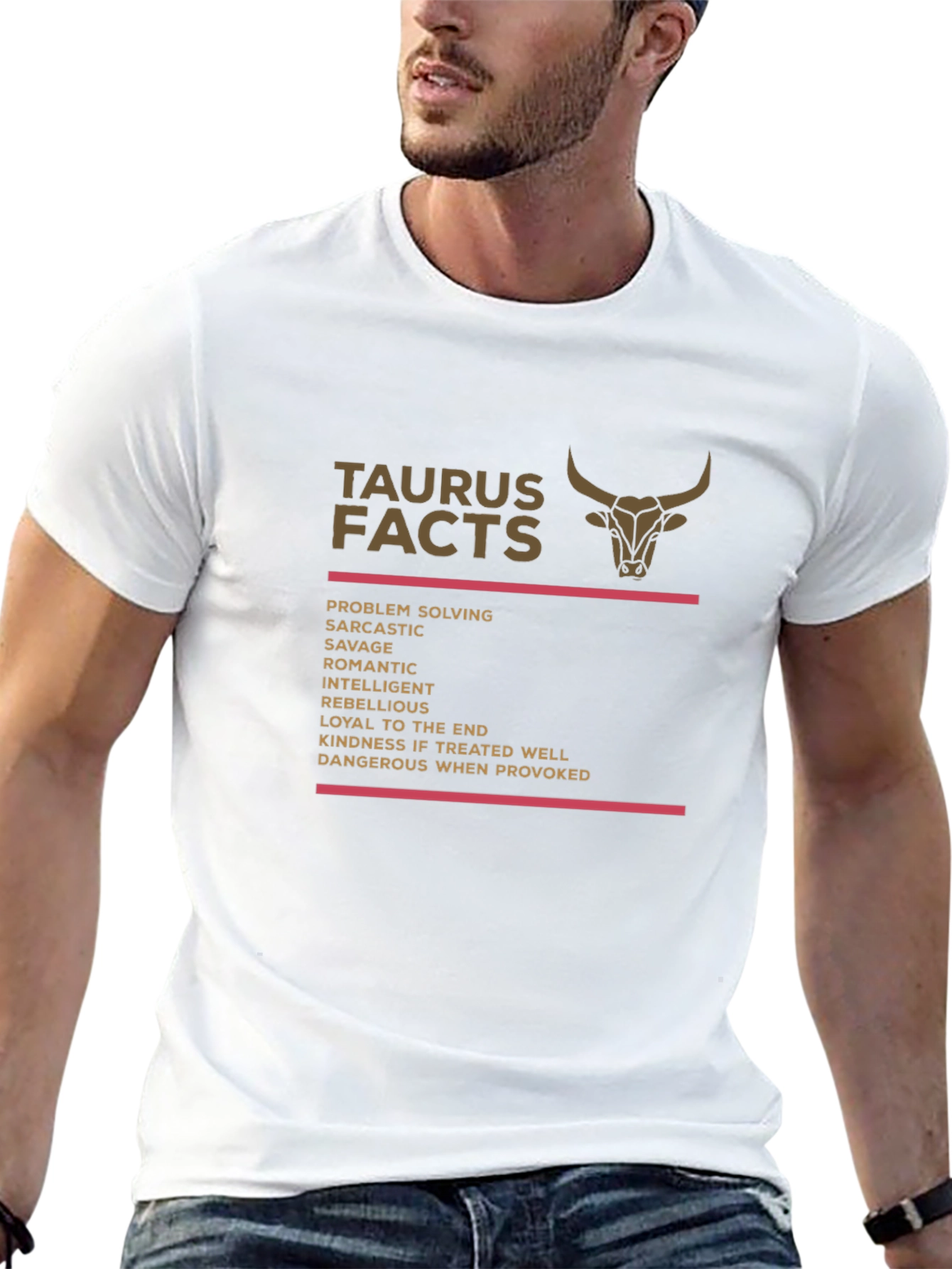 Taurus Facts Graphic Tee - Zodiac Sign T-Shirt