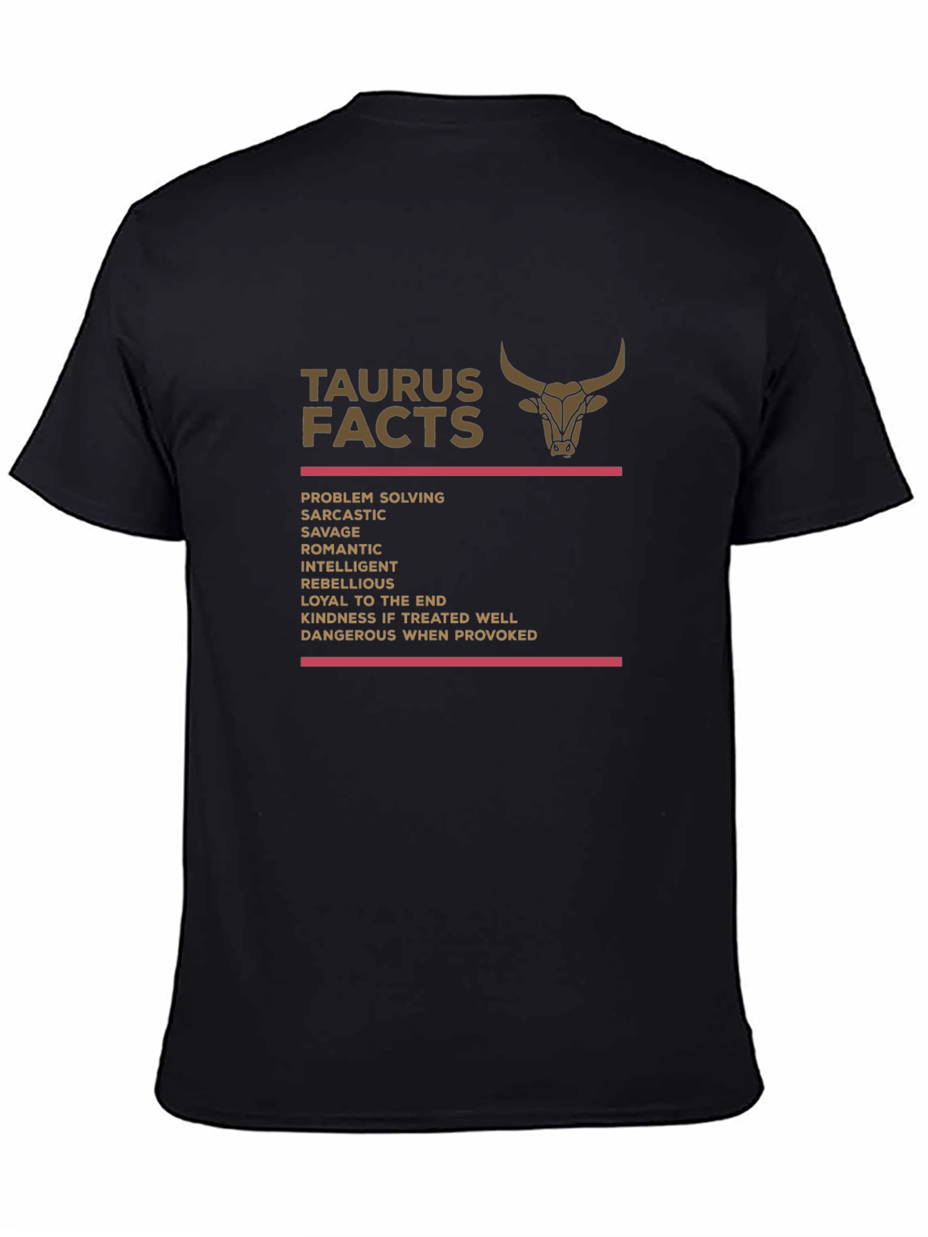 Taurus Facts Graphic Tee - Zodiac Sign T-Shirt