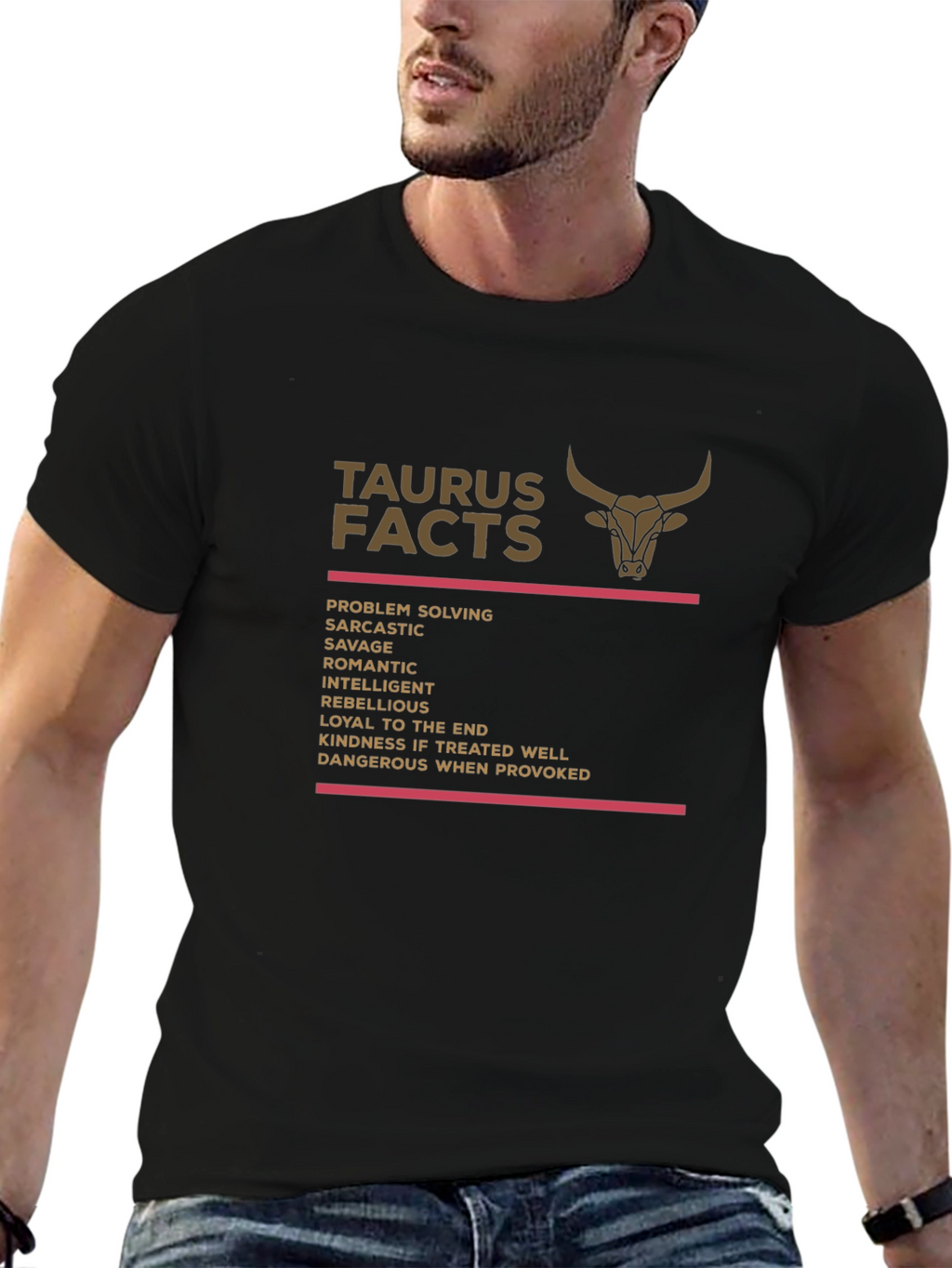 Taurus Facts Graphic Tee - Zodiac Sign T-Shirt