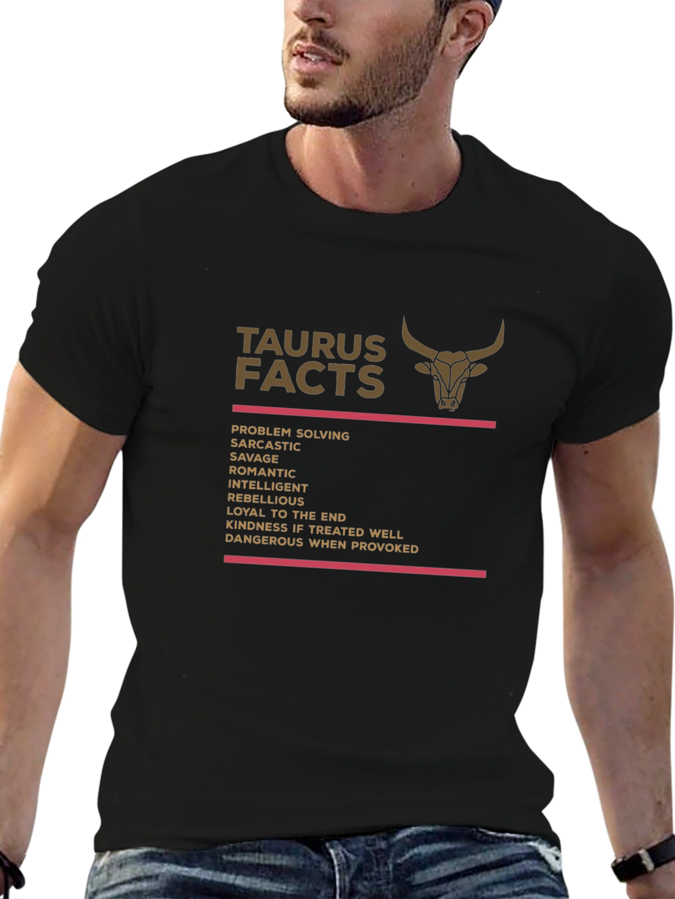 Taurus Facts Graphic Tee - Zodiac Sign T-Shirt