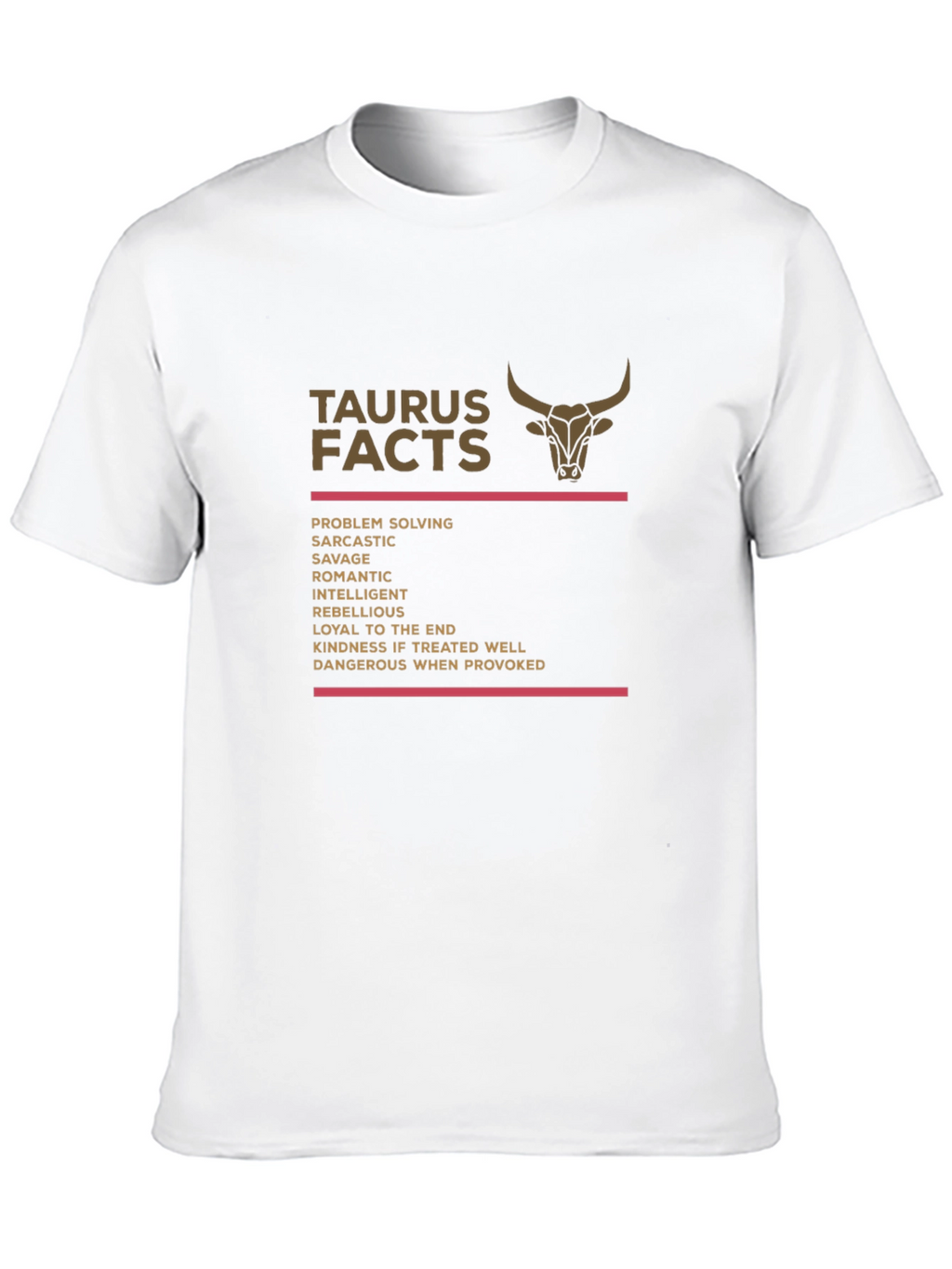 Taurus Facts Graphic Tee - Zodiac Sign T-Shirt