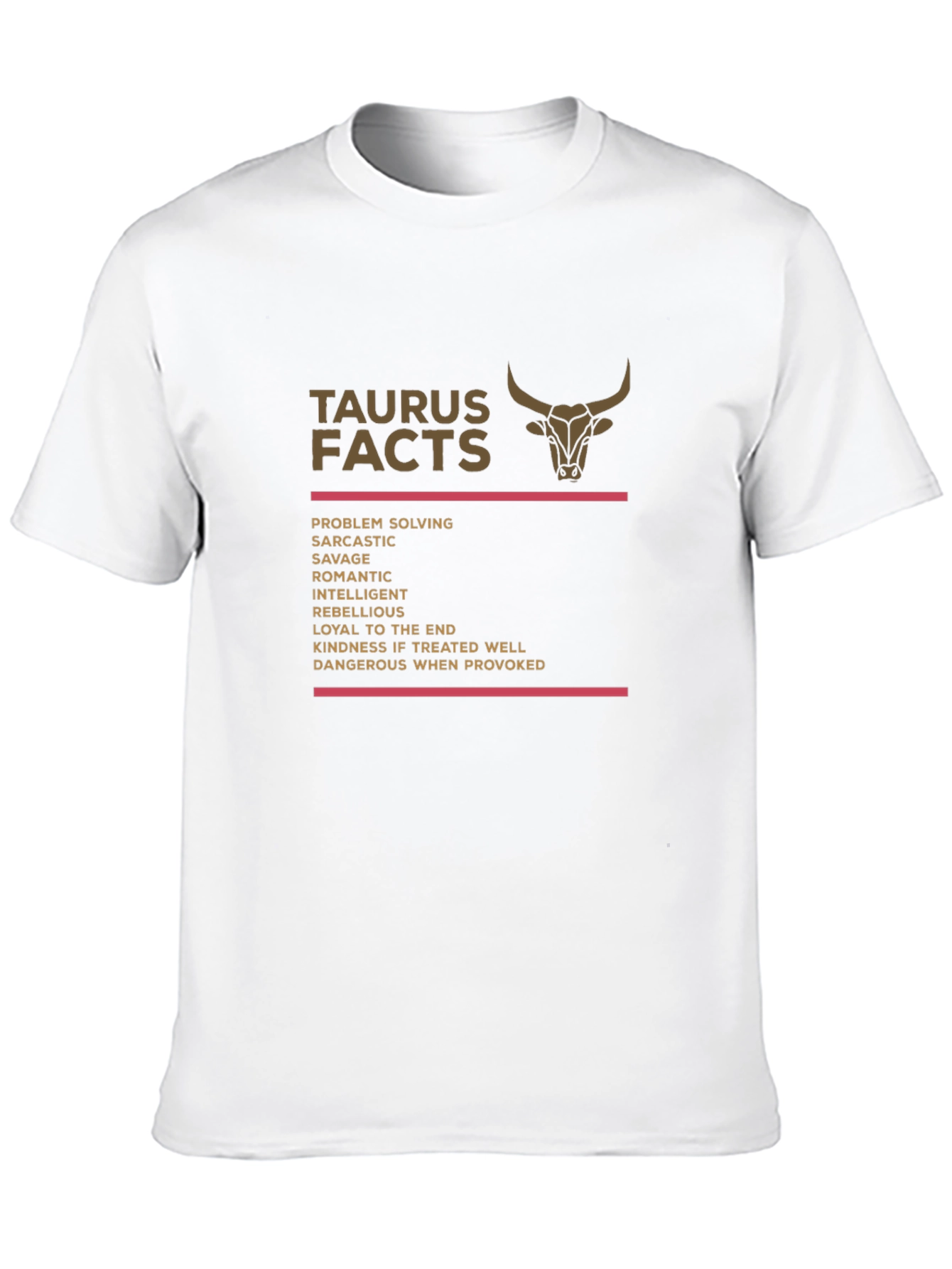 Taurus Facts Graphic Tee - Zodiac Sign T-Shirt