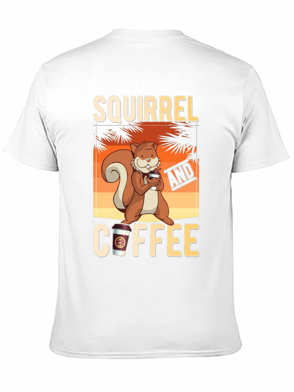 Squirrel and Coffee Graphic T-Shirt