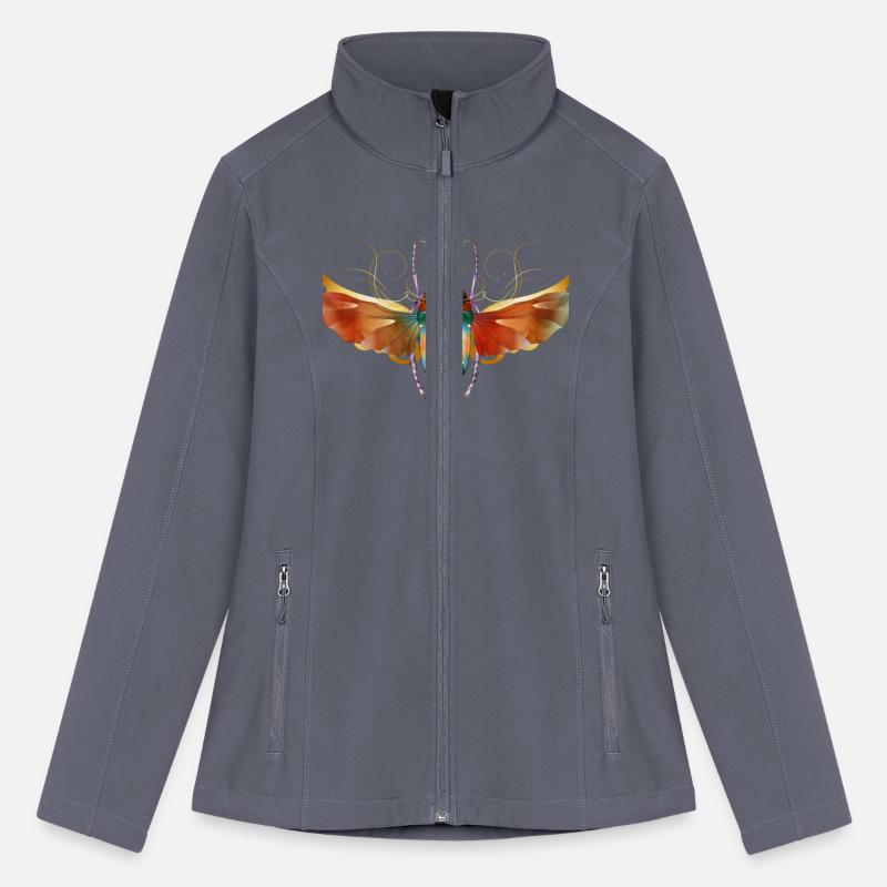 imaginative colorful shimmering insect with wings