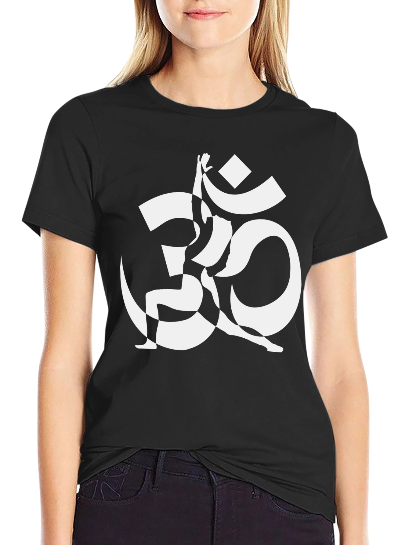 Yoga Om Symbol Graphic Tee - Black