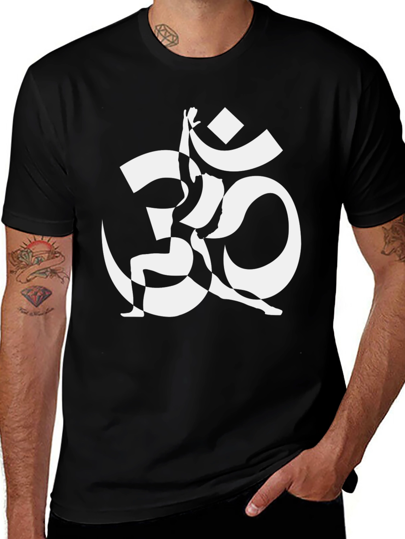 Yoga Om Symbol Graphic Tee - Black