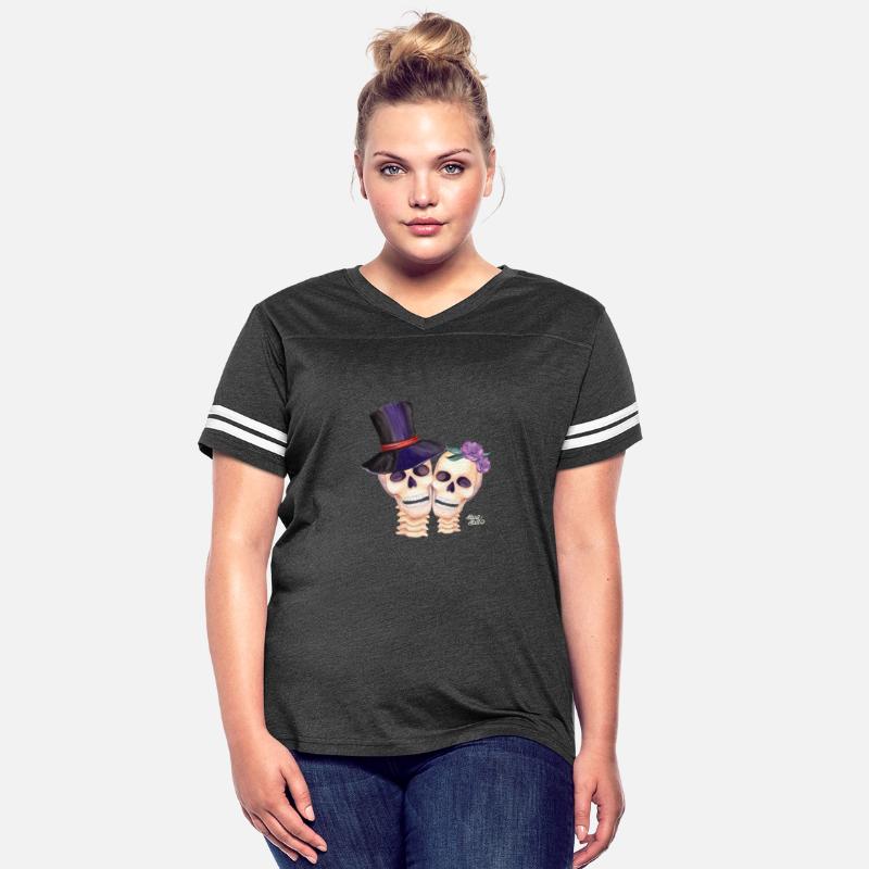 Indigo Creative Halloween Mr and Mrs Skull T Shirt