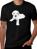 Cute Puppy Graphic Tee - Soft Cotton Blend T-Shirt