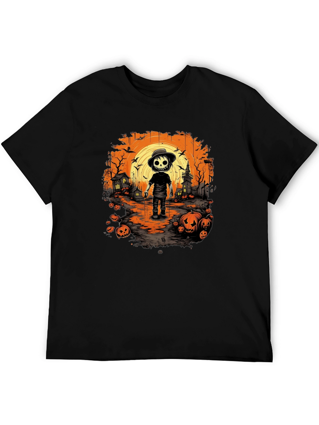 Halloween Skeleton Graphic T-Shirt