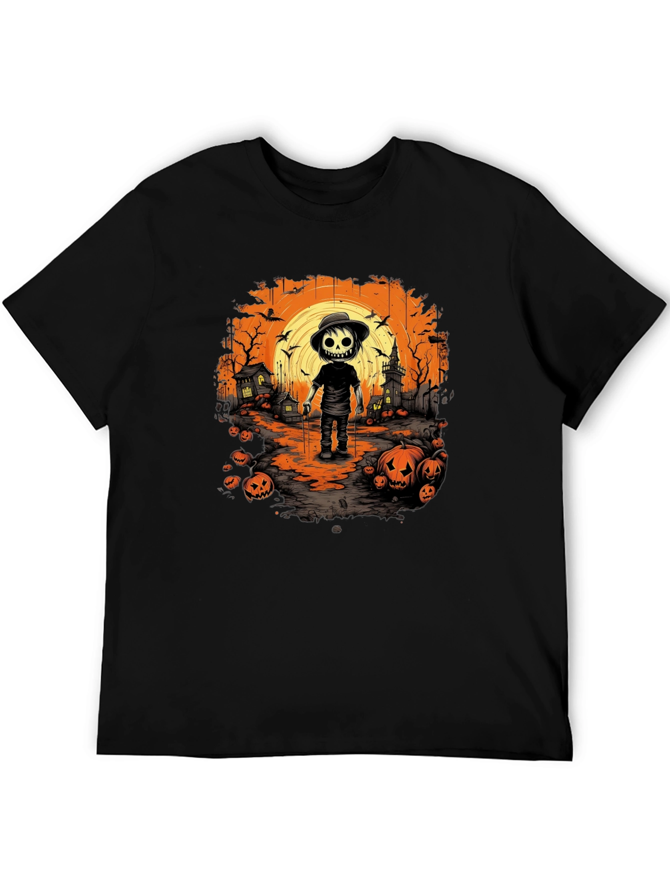 Halloween Skeleton Graphic T-Shirt