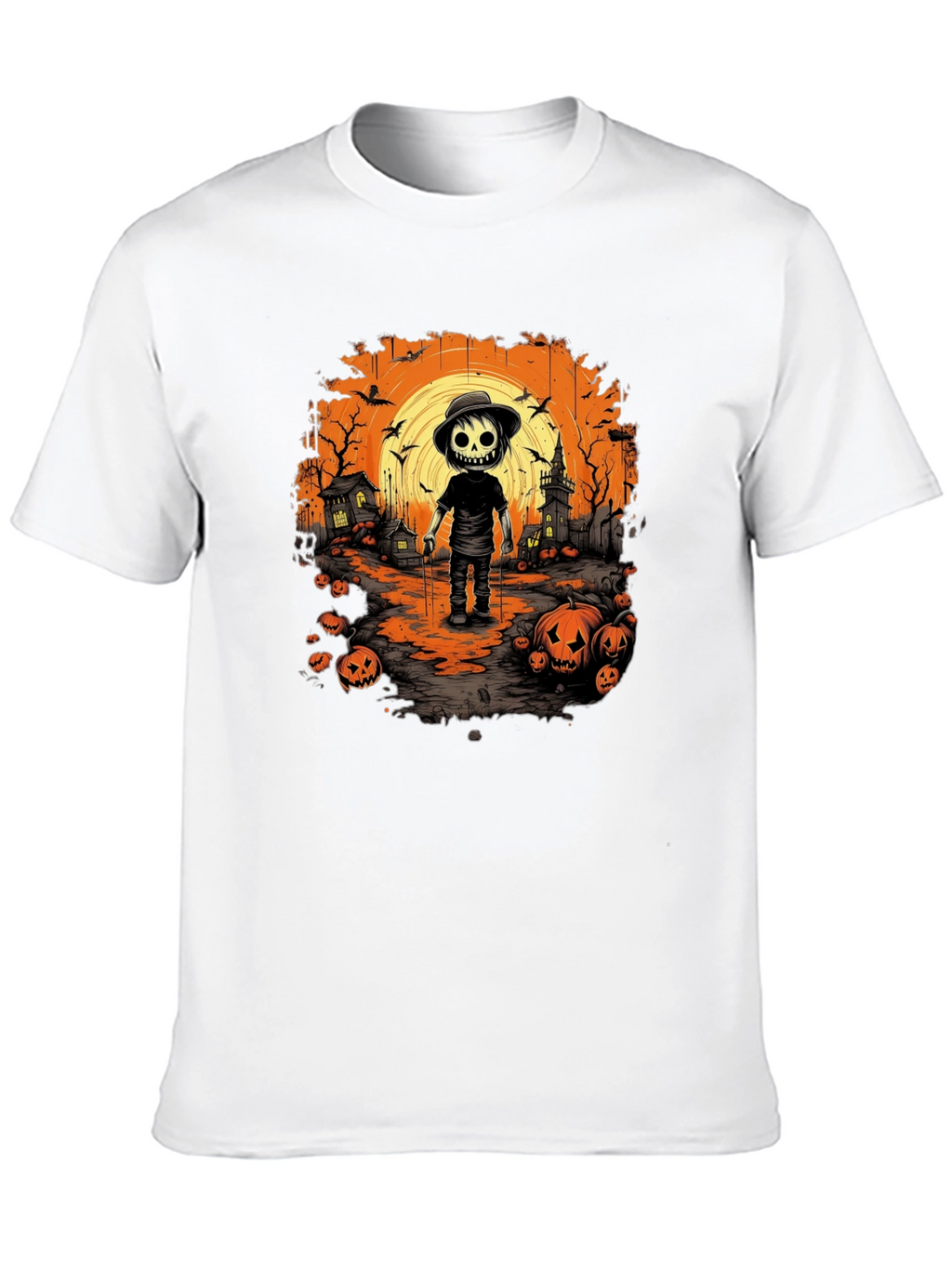 Halloween Skeleton Graphic T-Shirt