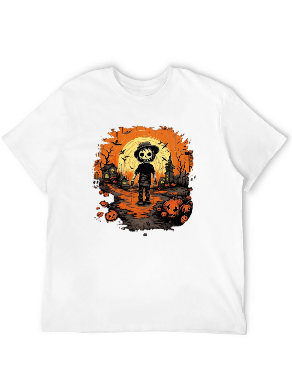 Halloween Skeleton Graphic T-Shirt