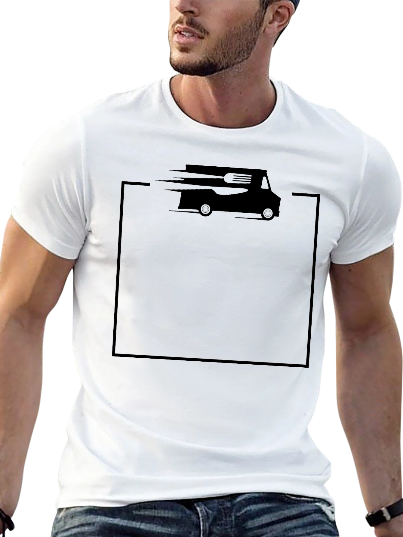 Black Food Truck Graphic Tee - Fast Delivery