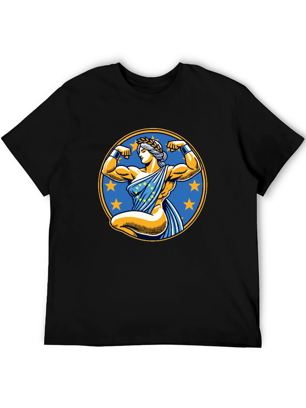 EU Strong Woman T-Shirt - Black Cotton Tee