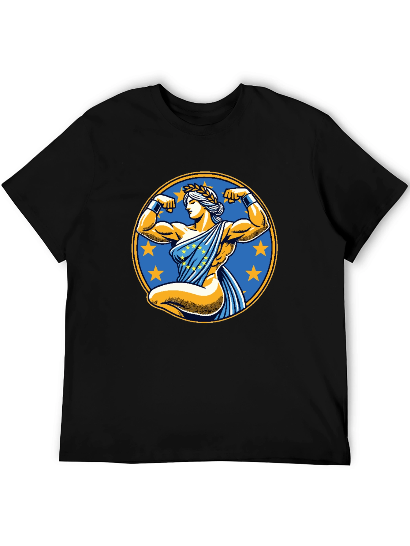 EU Strong Woman T-Shirt - Black Cotton Tee