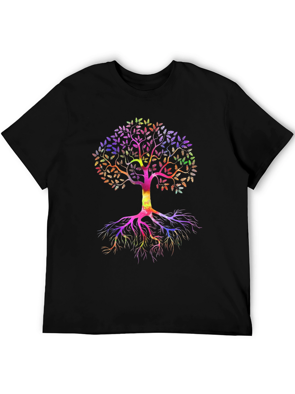 Rainbow Tree of Life Black T-Shirt