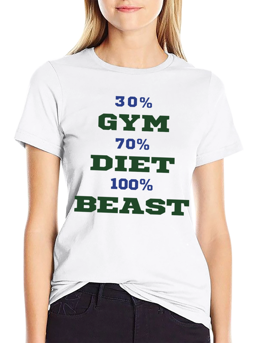 Gym Diet Beast Mode Graphic Tee - Black T-Shirt