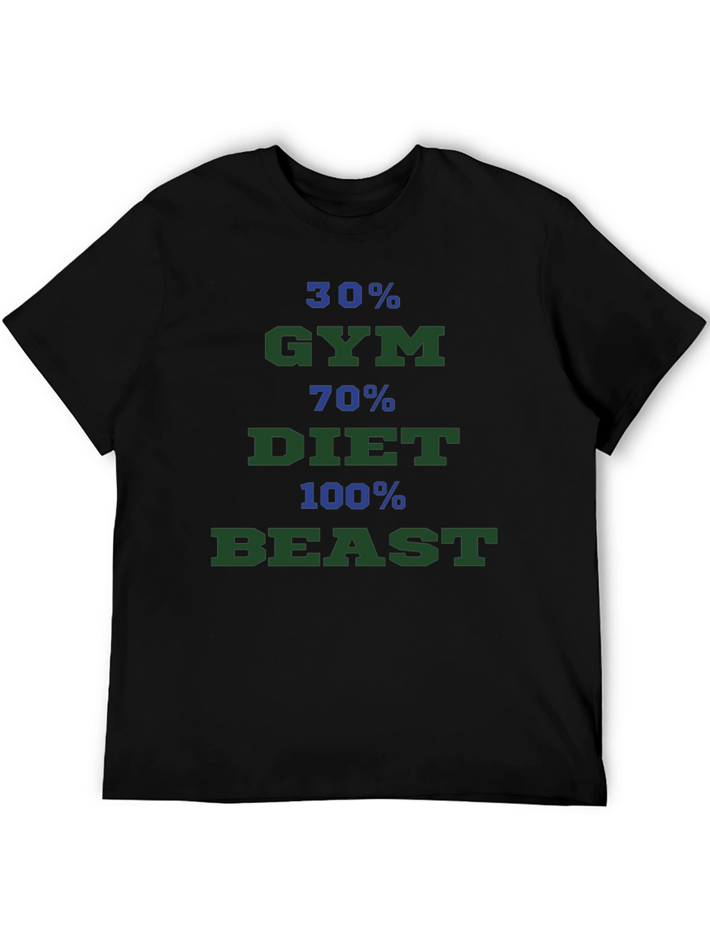 Gym Diet Beast Mode Graphic Tee - Black T-Shirt