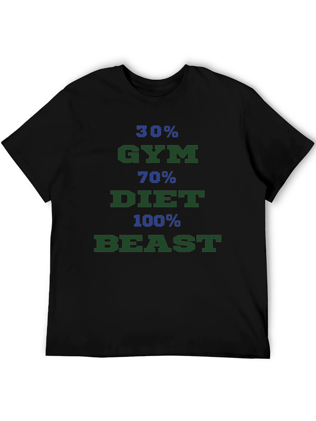 Gym Diet Beast Mode Graphic Tee - Black T-Shirt