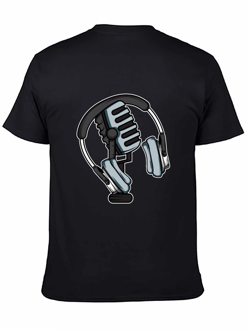 Podcast Microphone & Headphone Graphic Tee