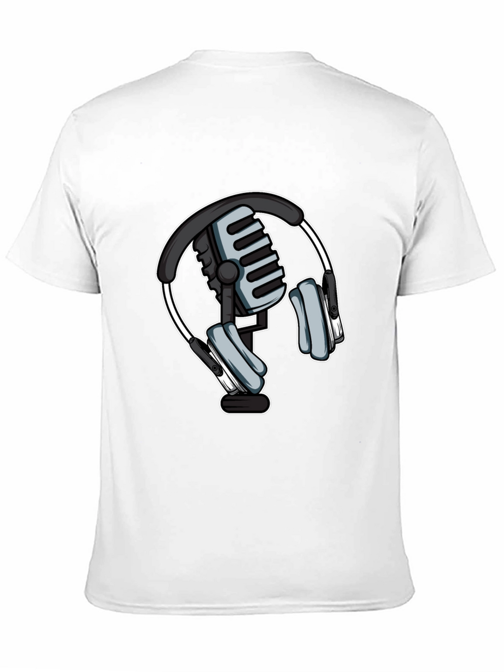Podcast Microphone & Headphone Graphic Tee