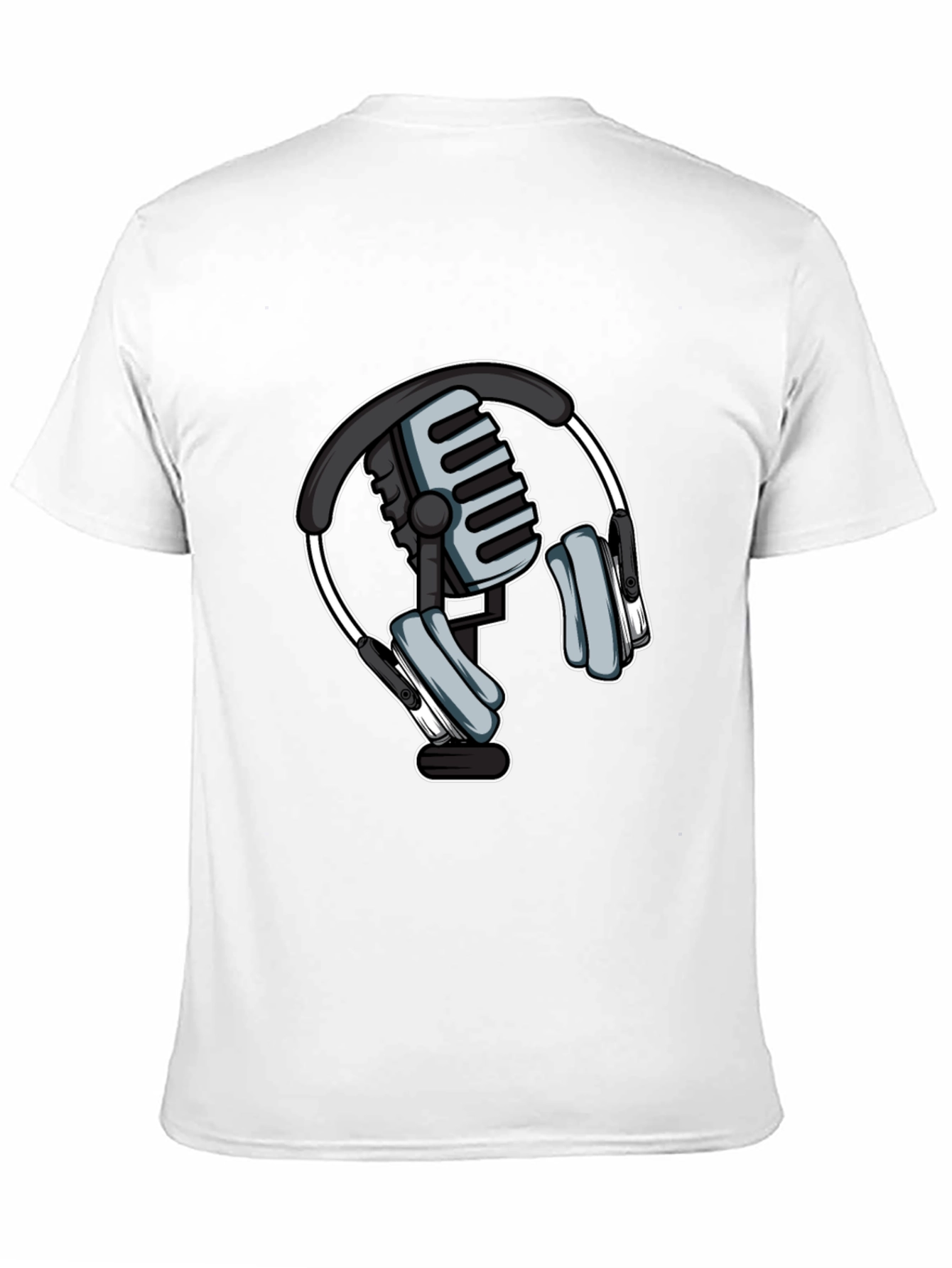 Podcast Microphone & Headphone Graphic Tee
