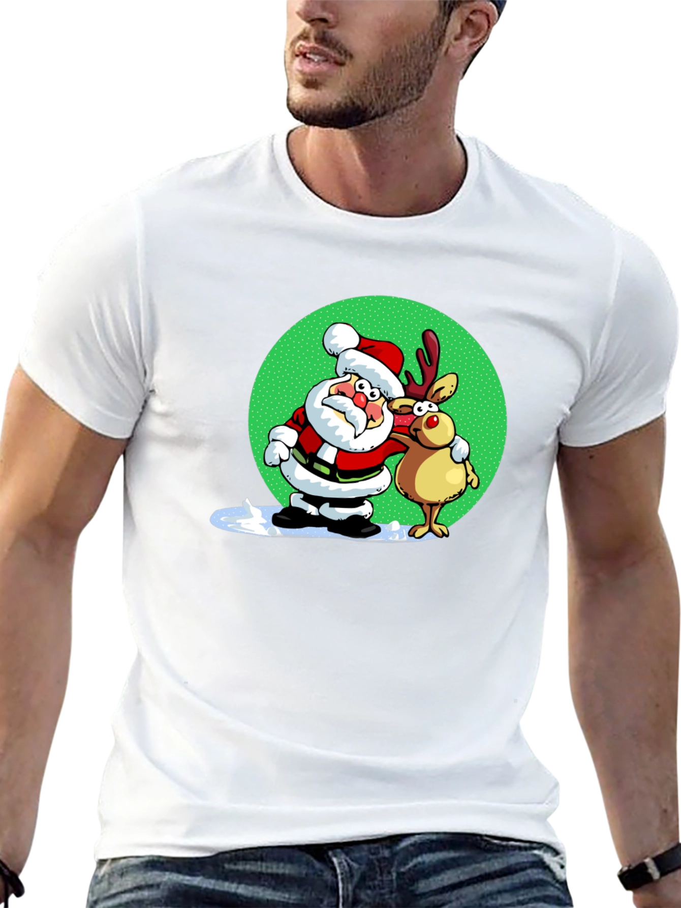 Santa & Rudolph Christmas Tee