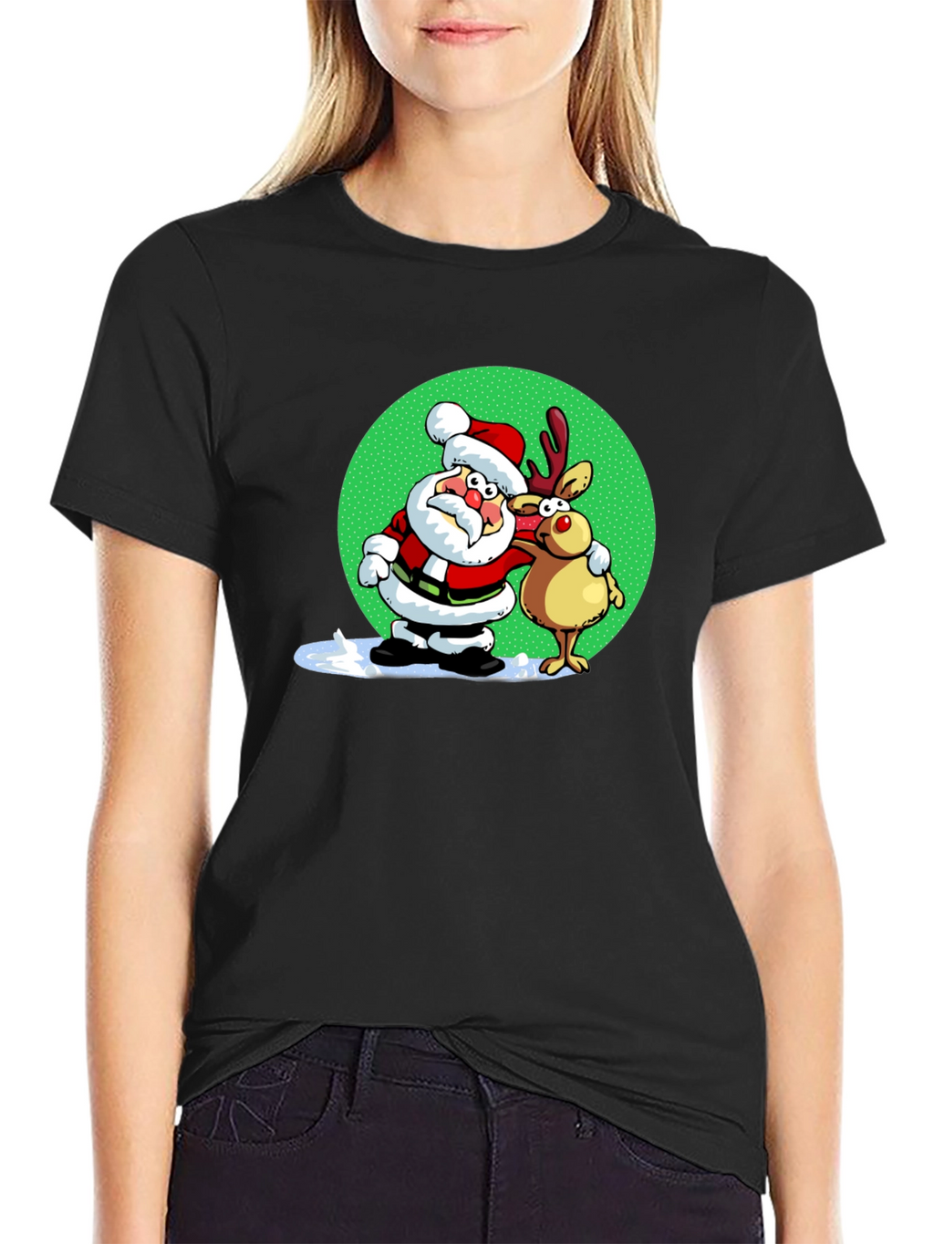 Santa & Rudolph Christmas Tee