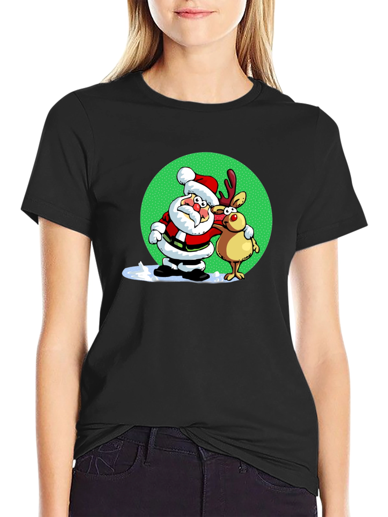 Santa & Rudolph Christmas Tee
