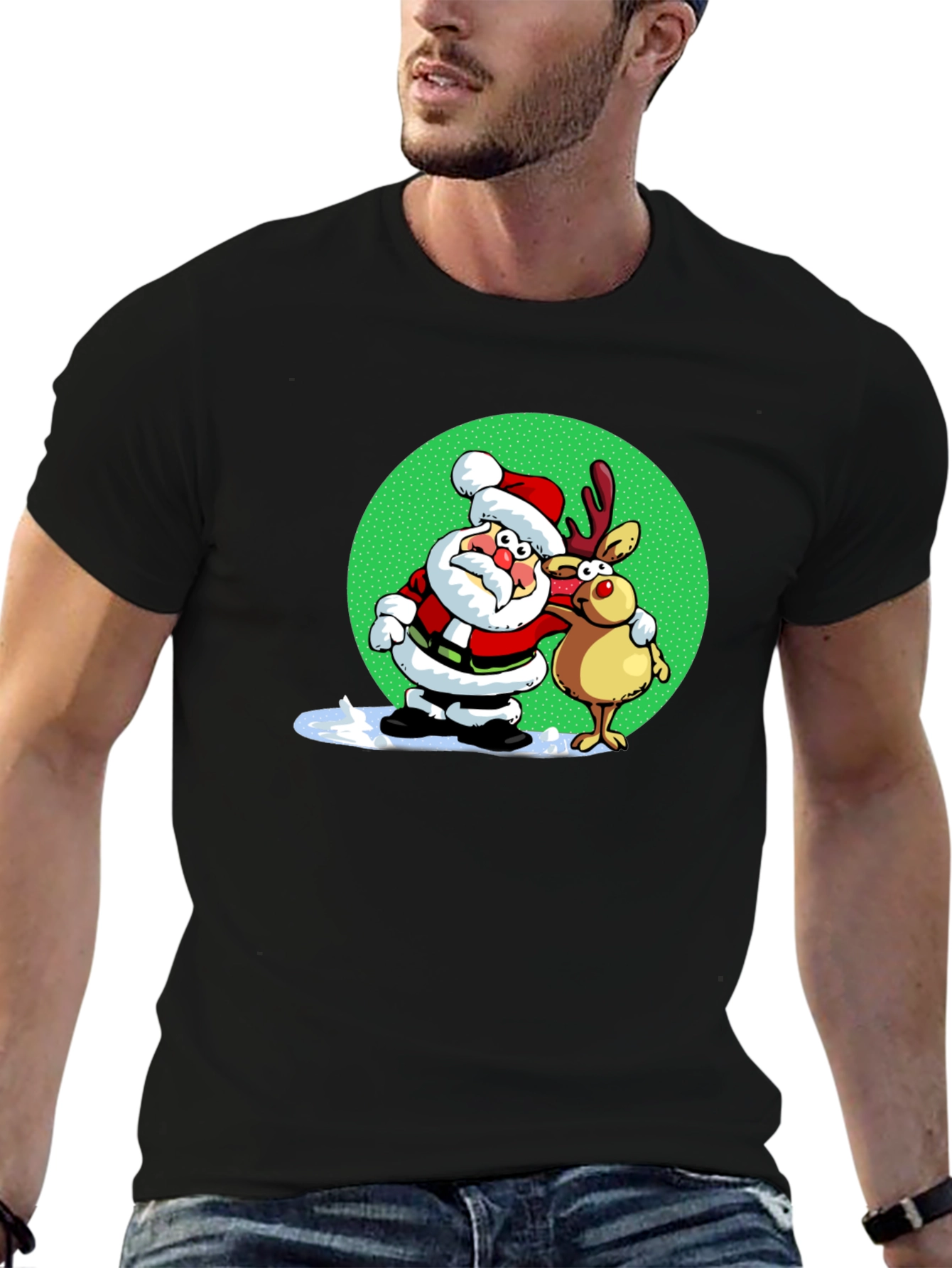 Santa & Rudolph Christmas Tee