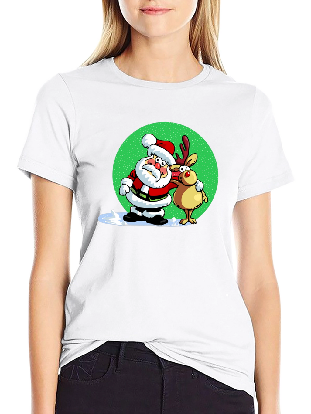 Santa & Rudolph Christmas Tee