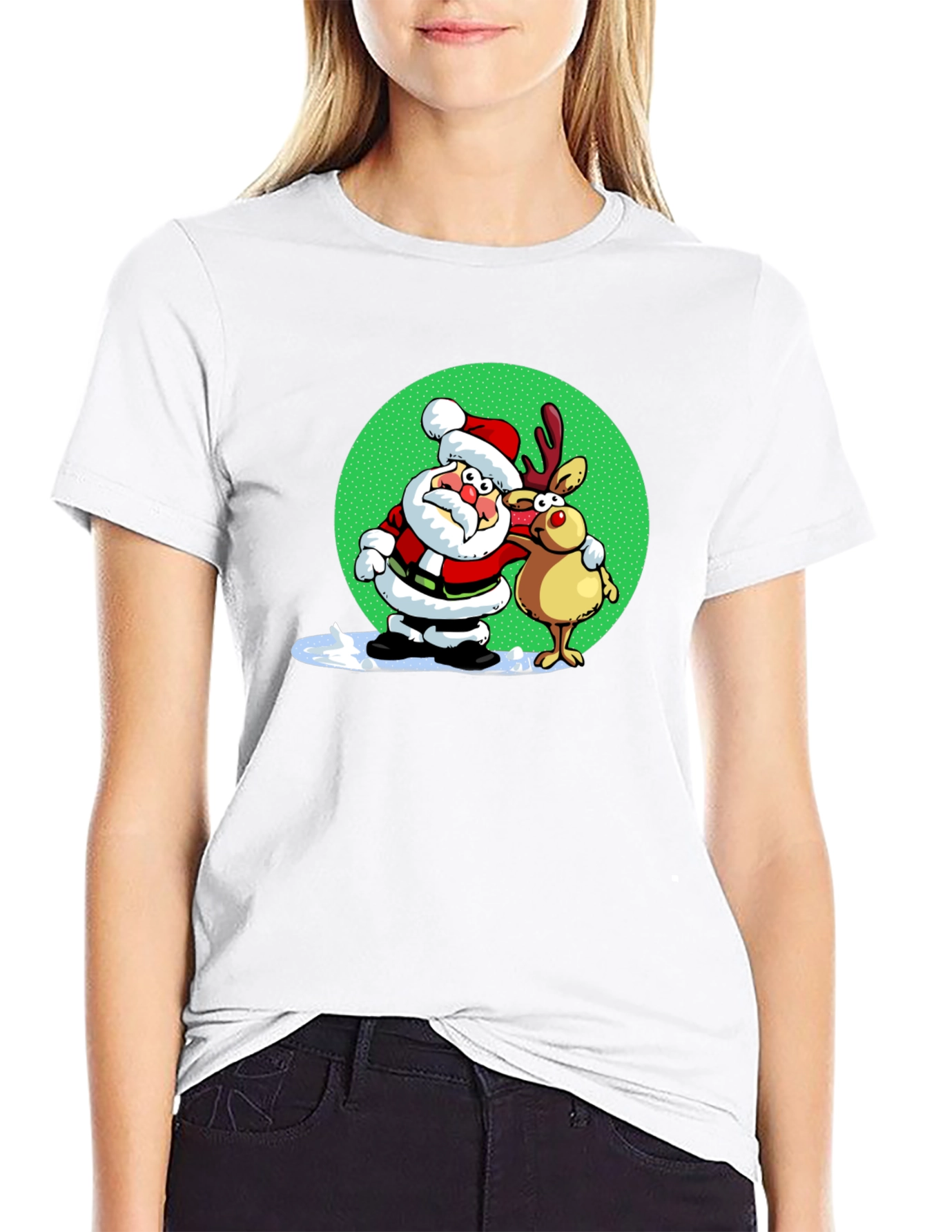 Santa & Rudolph Christmas Tee