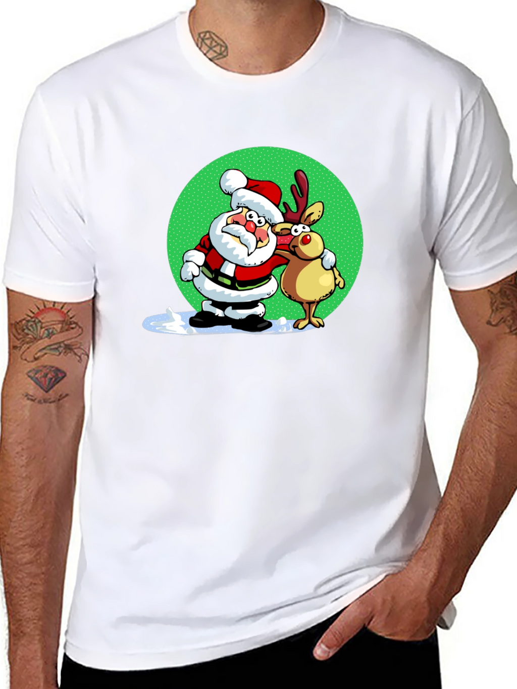 Santa & Rudolph Christmas Tee