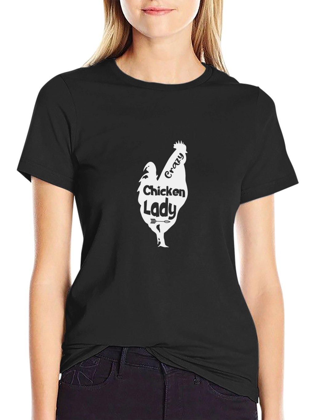 Crazy Chicken Lady T-Shirt - Novelty Hen Lover Tee