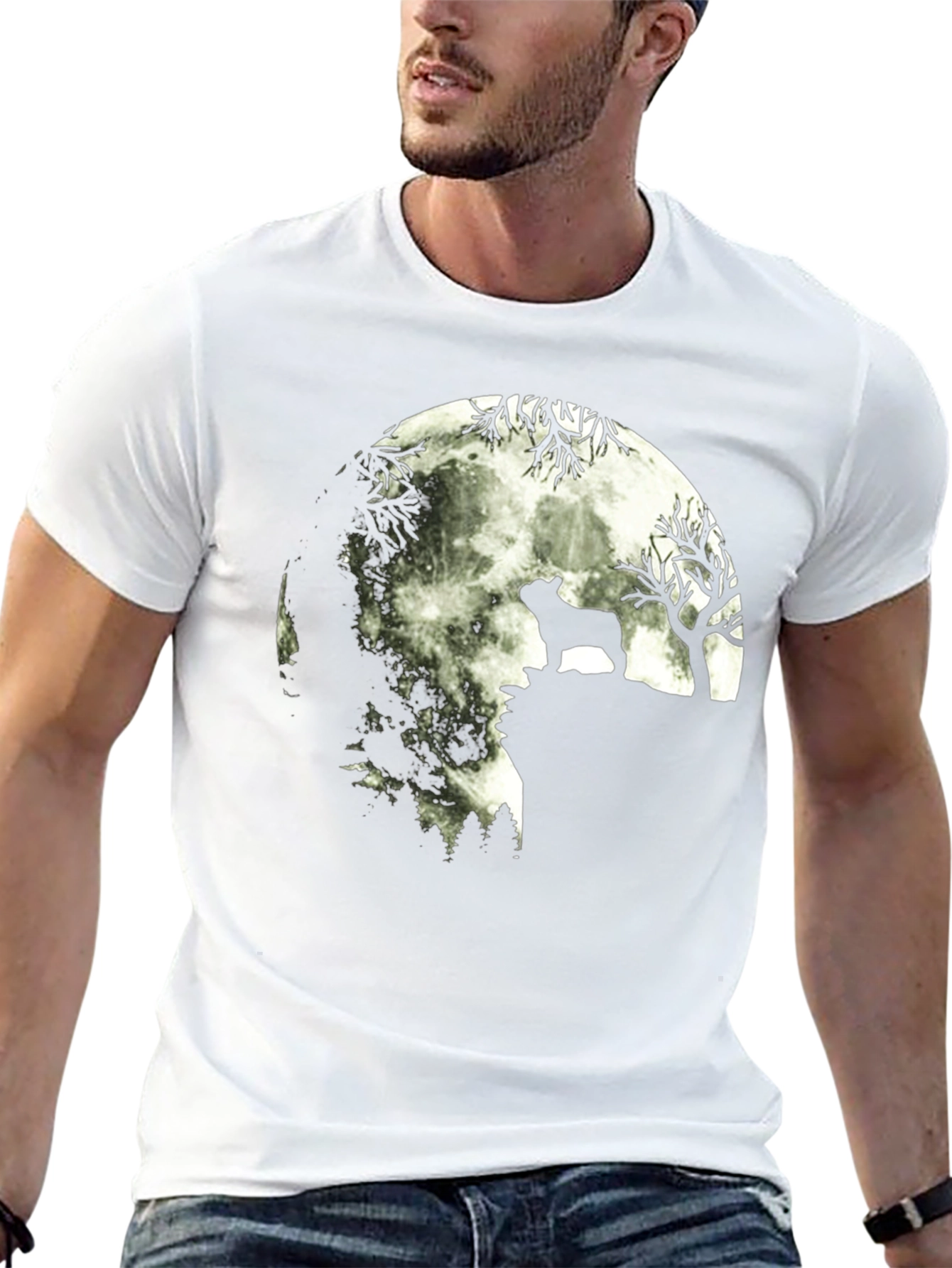 Moonlight Dog Graphic T-Shirt