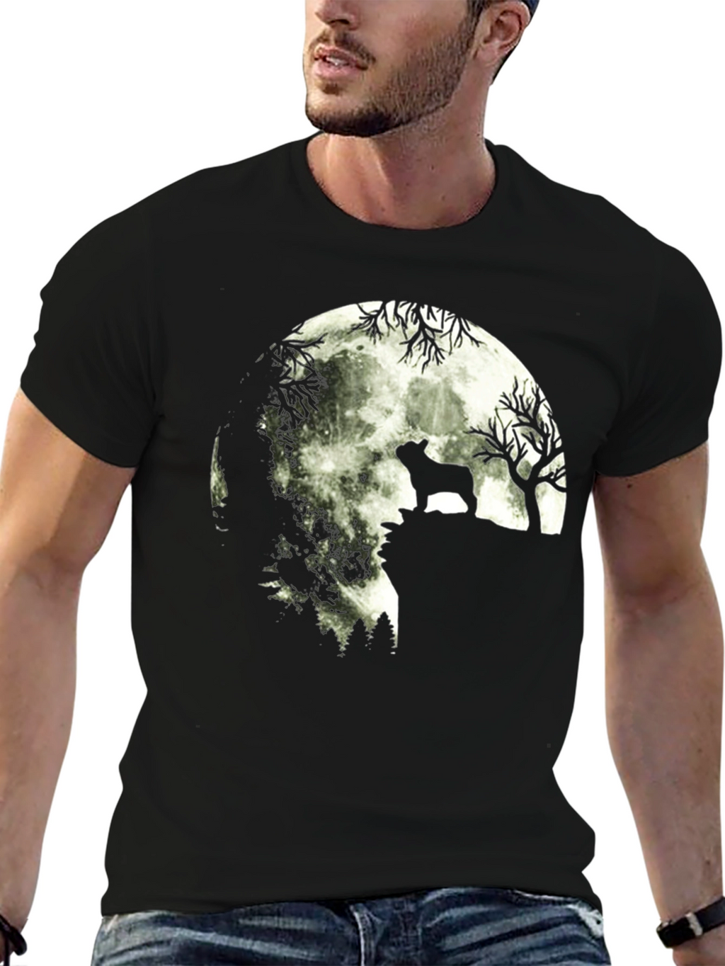 Moonlight Dog Graphic T-Shirt