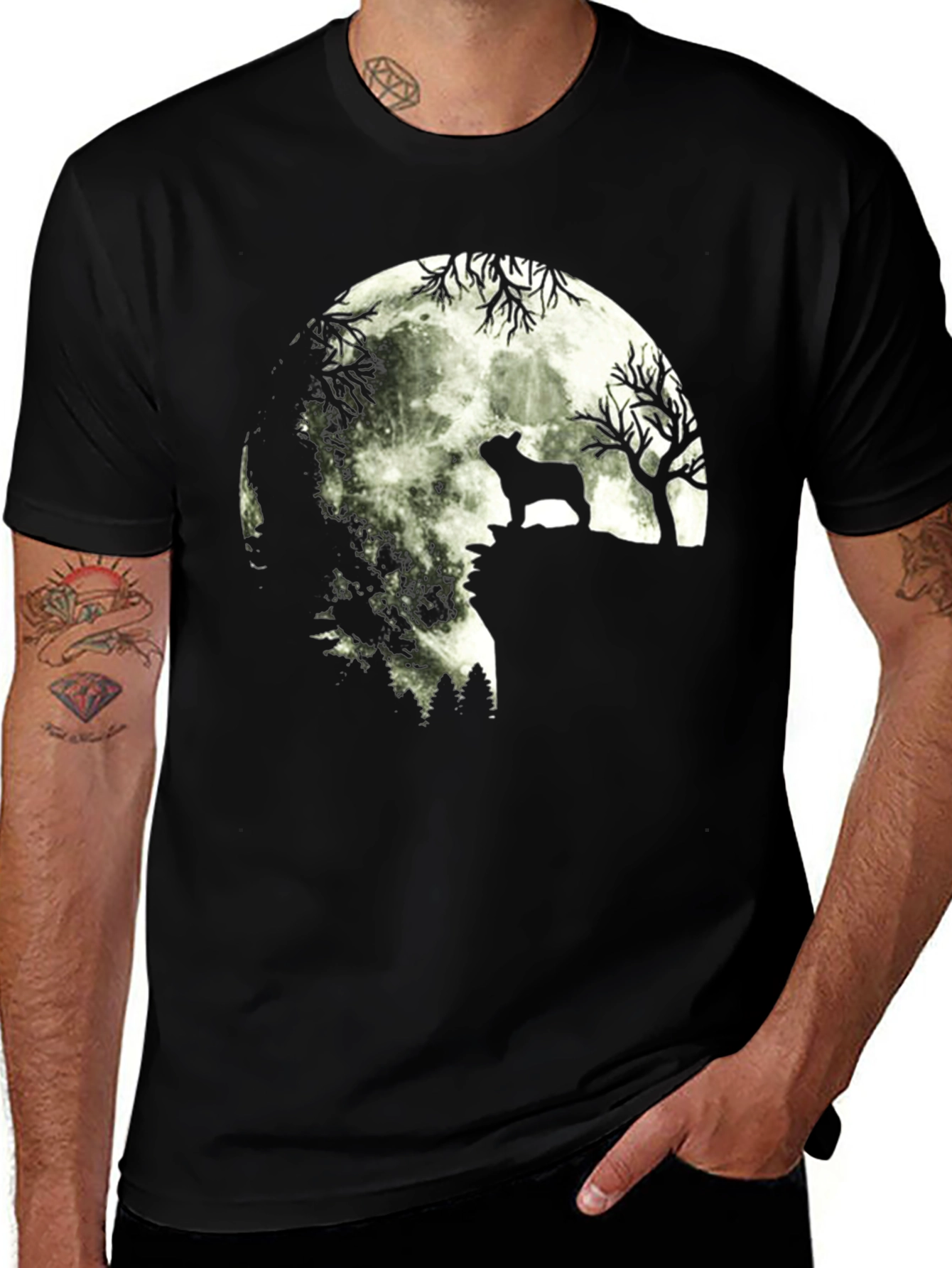 Moonlight Dog Graphic T-Shirt