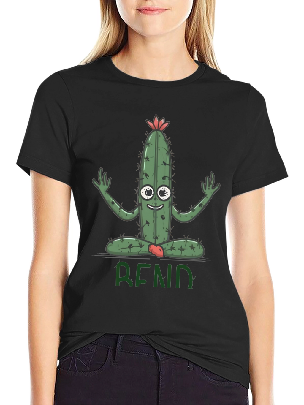 Funny Cactus Yoga T-Shirt - Bend Over Backward