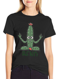 Funny Cactus Yoga T-Shirt - Bend Over Backward