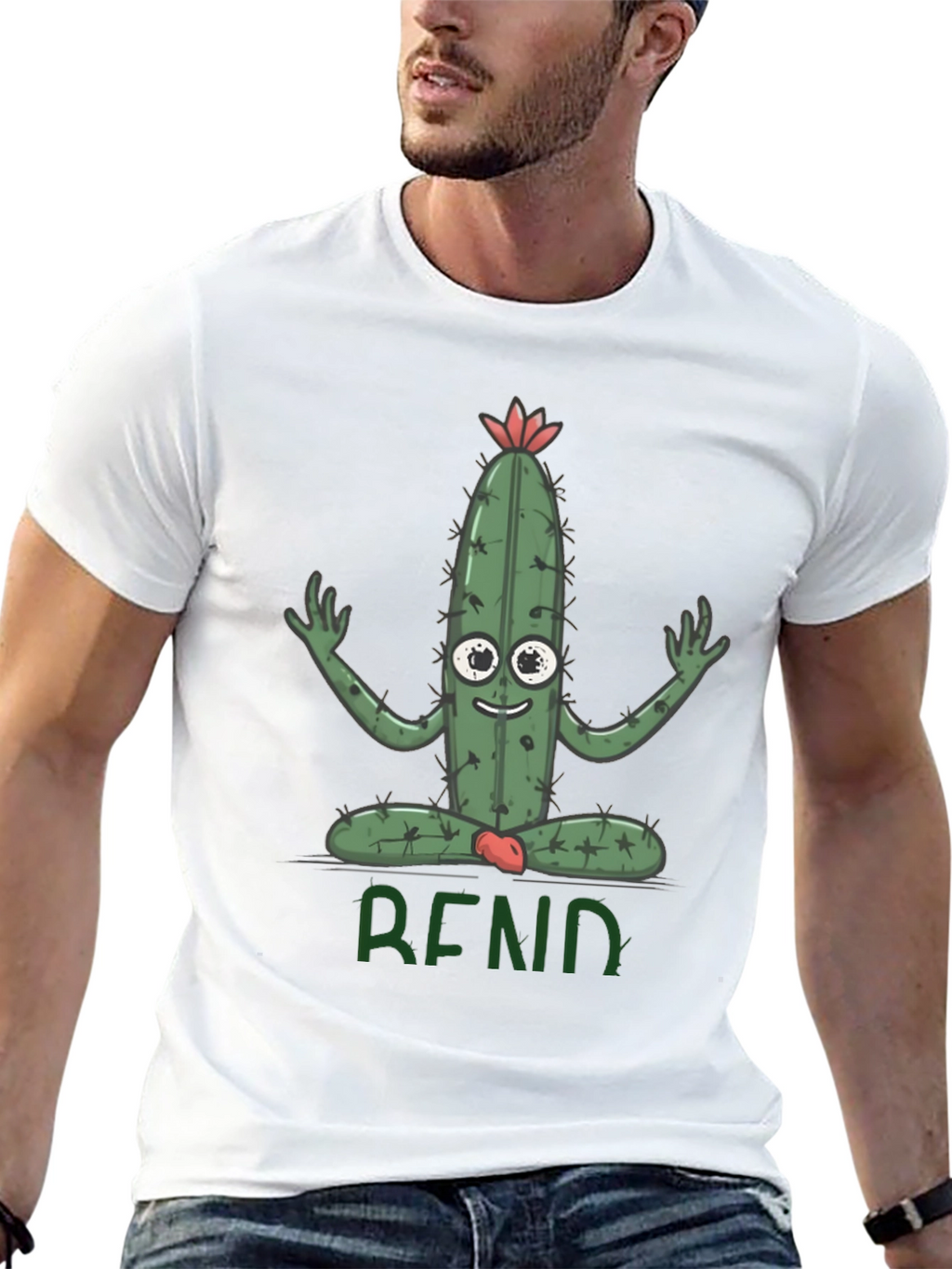 Funny Cactus Yoga T-Shirt - Bend Over Backward