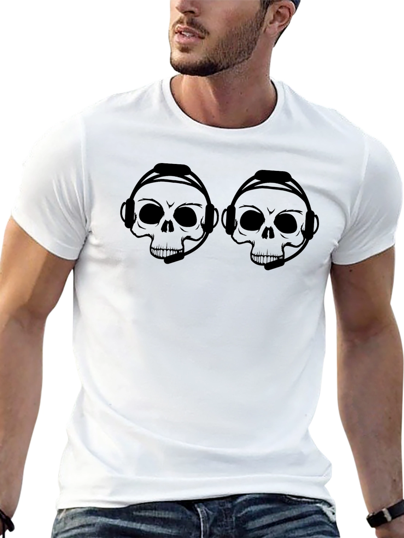Skull Gamer Headset T-Shirt