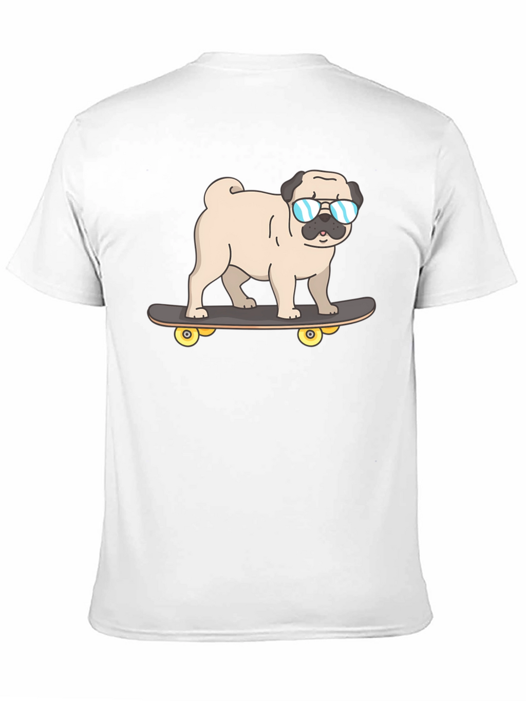 Pug Skateboarder Graphic T-Shirt