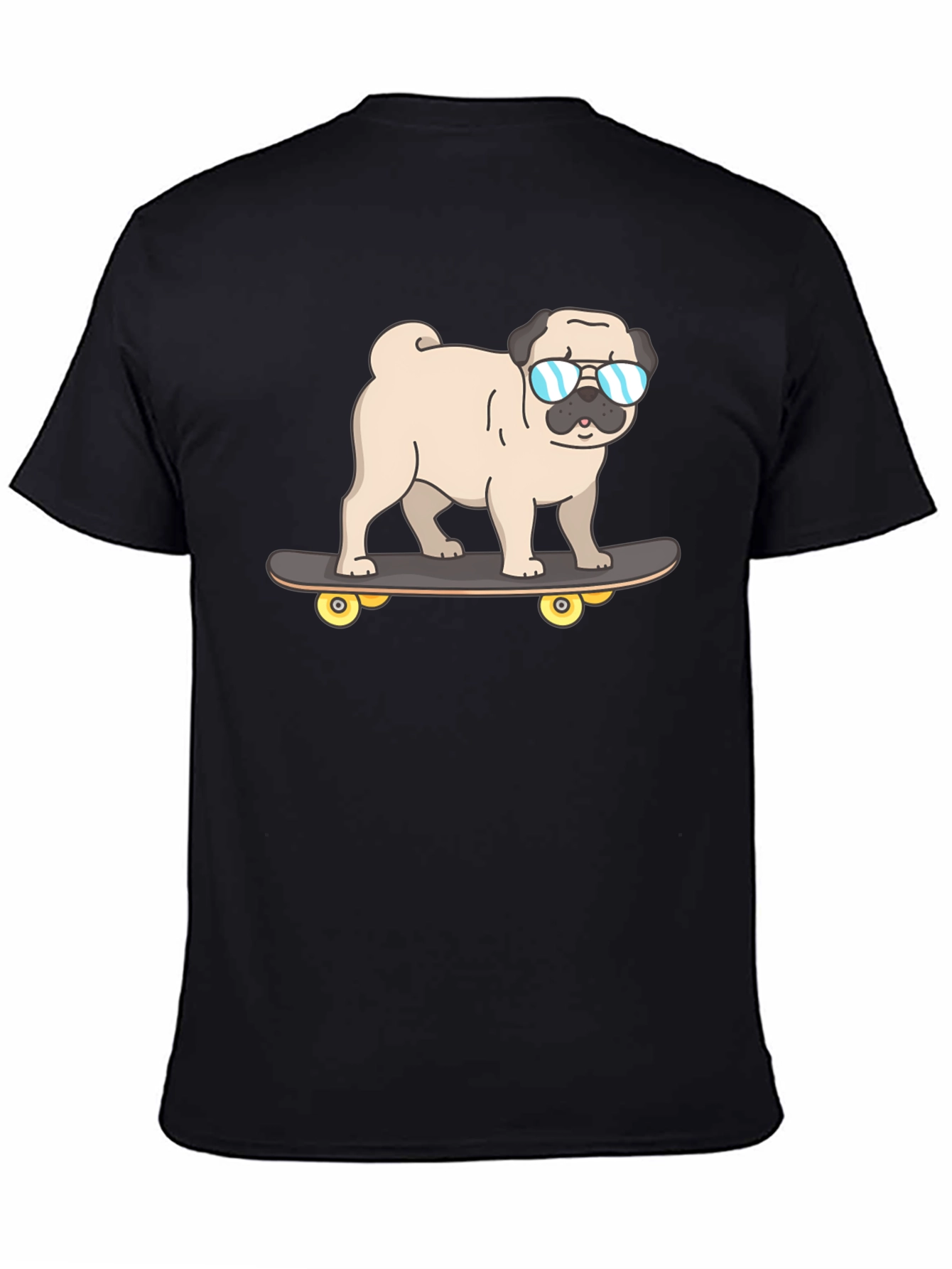 Pug Skateboarder Graphic T-Shirt