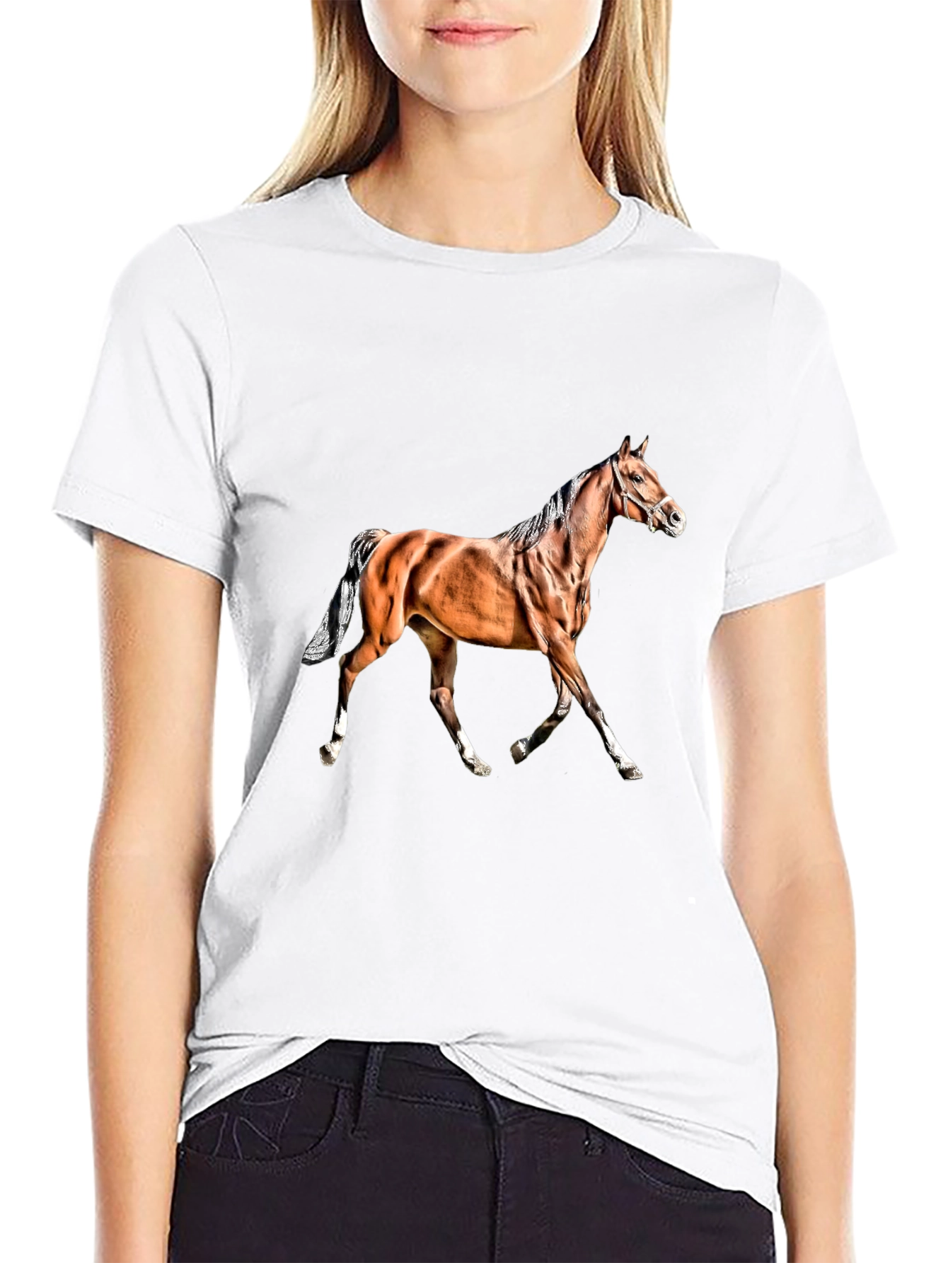 Horse Graphic Black T-Shirt