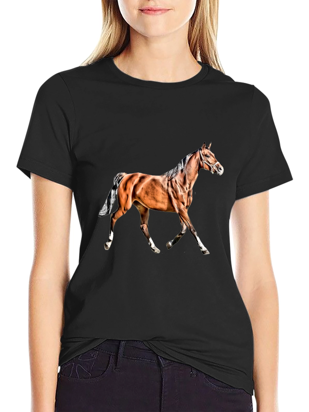 Horse Graphic Black T-Shirt